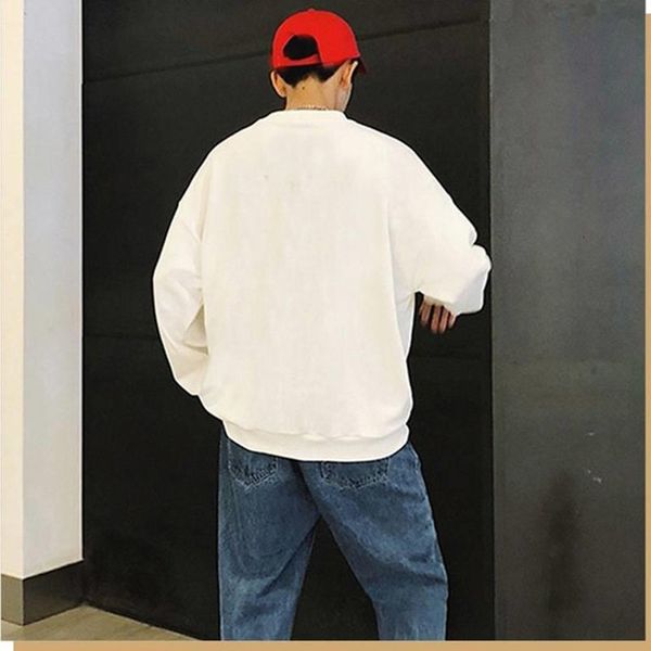 

hoodies small letter sweatshirts printed new autumn mens winter warm man hoodies casual cotton hoodie solid color soft woman coats, Black