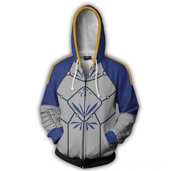 

серия mheaz судьба altoria pandra gong косплей серии 3d анимация fate altoria pandra gong 3d свитер hoodie свитер молния молния балахон сов, Black