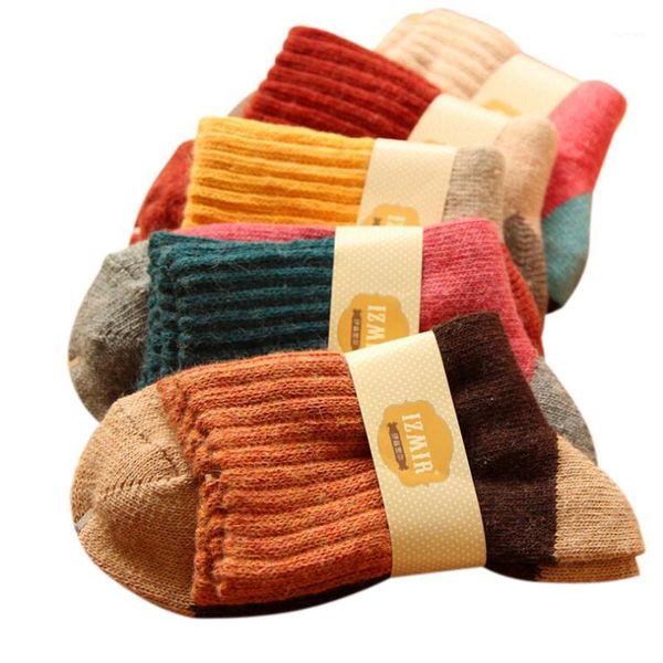 Socken Strumpfwaren Großhandel-Marke Winter Vintage National Wind Thermische Wolle Für Frauen Hohe Qualität Verdicken Warme 5 paare/los1