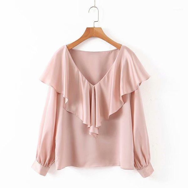 

xl40-2384 european and american fashionable ruffle fold, White