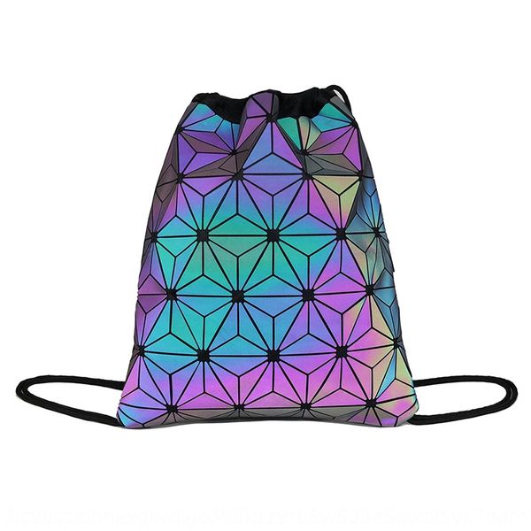

new geometric colorful drawstring with backpack backpack shoulder double shoulders and reflective beam pockets for boys and girls in 2019 b7