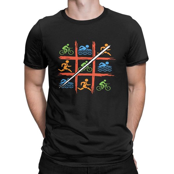 

men triathlon bike swim run tic tac toe funny tees triathlete gifts crewneck 4xl 5xl funny sport hooded sweatshirt hoodie men t shirt