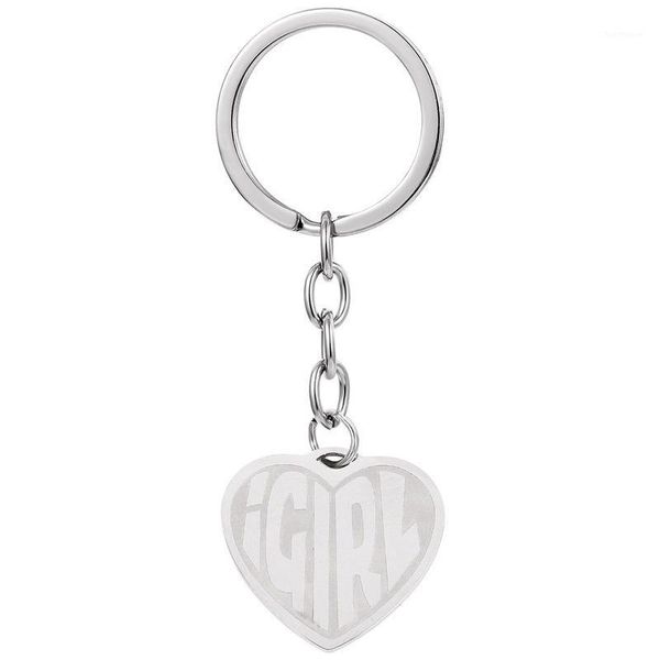 

keychain man heart key chain for women letter key ring i girl chain for pants pendant cute kid holder jewellery alloy brelok1, Silver