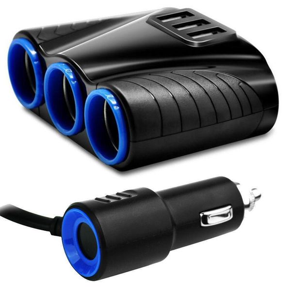 2018 3 vias carro cigarro isqueiro splitter12v dual carregador usb adaptador de energia para cima frete grátis novo chegar