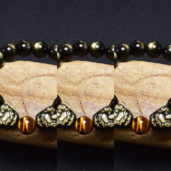 

natural 7a yaoshi beads bracelet double black buddha beads 10 16mm gold yaoshi gold coin and lovers bracelet nwavn, Golden;silver