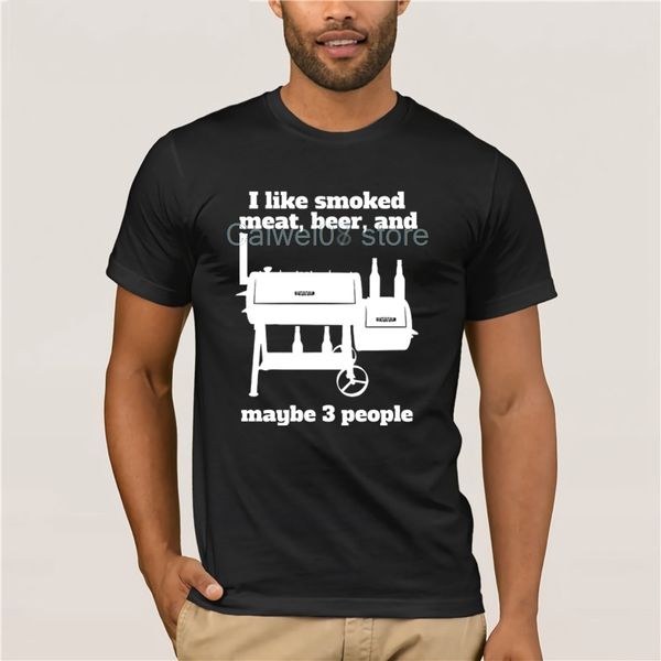 

t shirts short fashion men cool i like smoked meat beer and maybe 3 people dad shirt men's t-shirt sport hooded sweatshirt hoodie