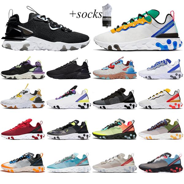 

react element 87 55 running shoes for men women triple black white desert oasis gravity purple jogging outdoor mens trainer sport sneaker, White;red