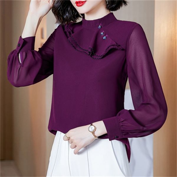 

office design lady of women and frilly blouses women's korean shirts fashion mujer shirt clothes 06g2, White