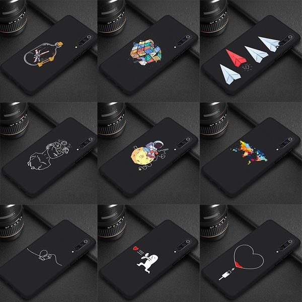 

mi 9 lite se 9t mi9 case fashion black silicon cover for xiaomi redmi 8a note 8 pro 8t 7 covers