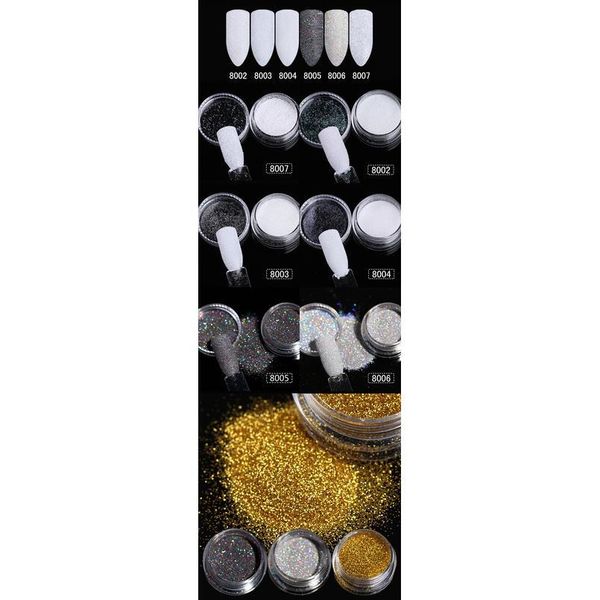 

1 box 1g shining sugar glitter powder gradient glitter dust powder nail art decorati jllvab, Silver;gold