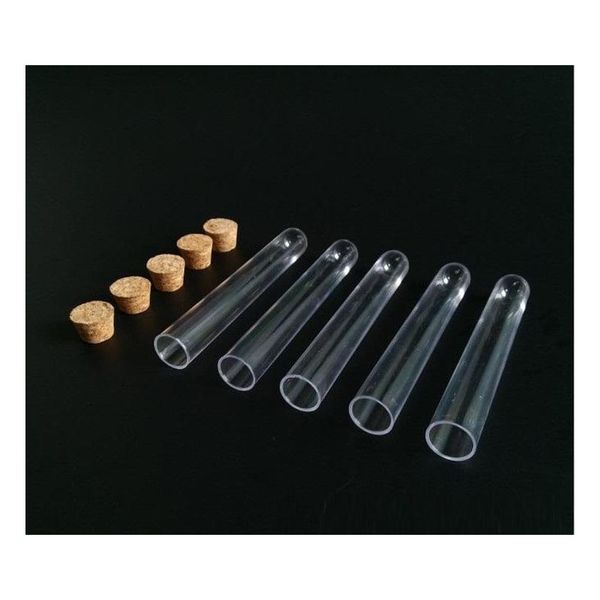 

plastic test tube with cork ser 4-inch 15x100mm 11ml clear ,food grade cork approved , pack 100 , all size avail sqclvq ppshop01