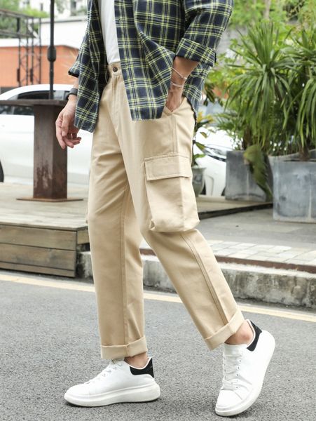 

men zip fly cargo pants i4hh#, Black