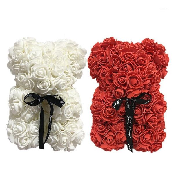 

decorative flowers & wreaths bear of roses artificial home wedding festival diy decoration gift garland crafts1