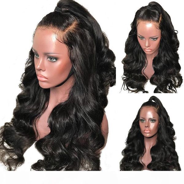 

human hair wigs honey blonde t part highlight lace front wig body wave natural hairline for black women remy ombre brown, Black;brown