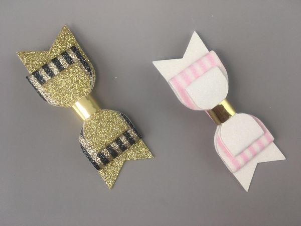 

boutique 10pcs fashion glitter cute bow hairpins solid kawaii bowknot hair clips hair accessories princess headwear pink gold, Slivery;white