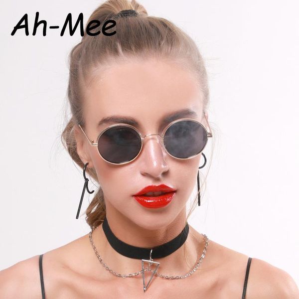 

small oval sunglasses glasses punk steampunk retro vintage sun fashion female eyewear men metal 2020 for women eyeglasses uv400 mslms