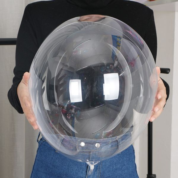 

50pcs 18inch transparent clear pvc bobo balloons birthday party wedding decorations kids diy balloon helium inflatable 1027