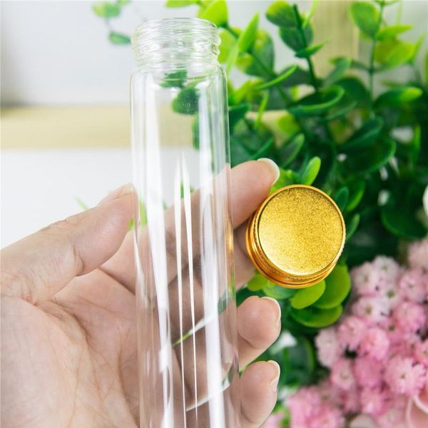 

15ml 25ml 40ml 50ml 60ml mini glass bottles with aluminum screw cap empty metal lids glass vials jars 50pcs bbyzin