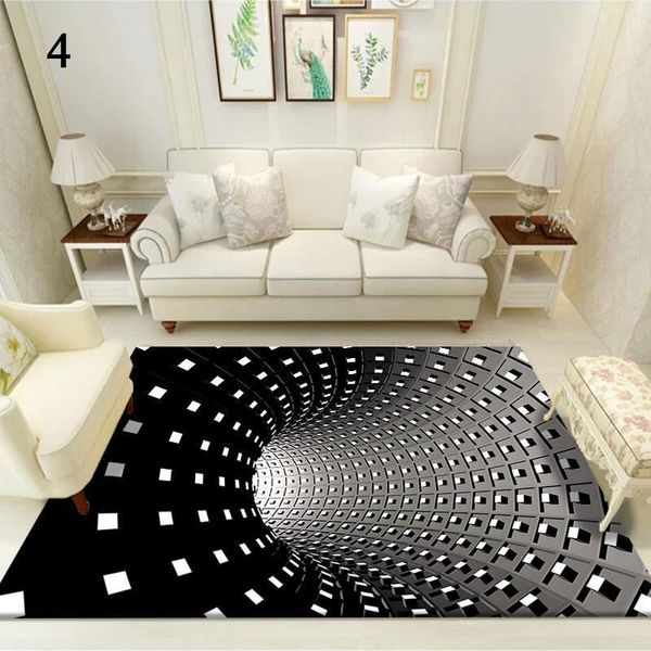 

carpets 3d carpet luxury floor mat illusion spiral rectangle geometric pad for living room bedroom
