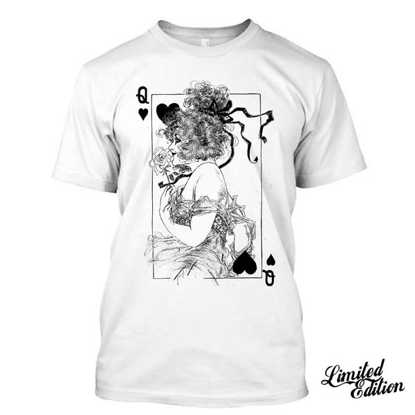 

sport 2019 100% cotton queen of heart i love las vegas gambling poker funny t shirt tees tee shirt