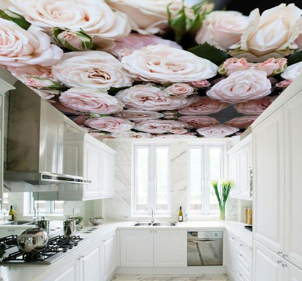 

wallpapers custom 3d ceiling wallpaper for hall kitchen room el murals european rose wall paper large po mural