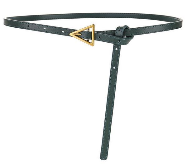 

мягкие натуральные кожаные ремни женщины роскошные коскин тонкие узел платье платье платье панк винтаж треугольник пряжка навязчивый пояс на, Black;brown