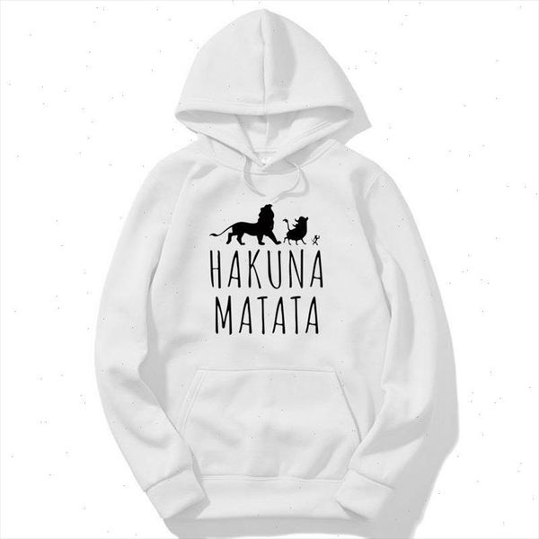 

autumn new hakuna matata harajuku kawaii print hoodies sweatshirts women funny cartoon lion king sweatshirts hoody female, Black