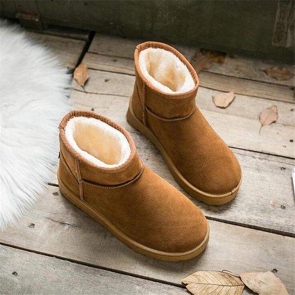 

женщины boots дама женщина марк вскользь конструктора класс люкс платформа голеностопного fur boots зимняя обувь женщина снег, Black