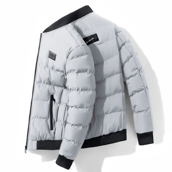 

fashion men's winter jacket new thick fleece jacket coat popular slim men jackets casual windproof outwear coat cotton jackets 201023, Black