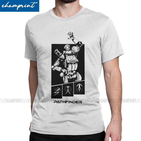 

pathfinder t-shirt men apex legends 80s game funny tee shirt o neck short sleeve t shirt unique sport hooded sweatshirt hoodie