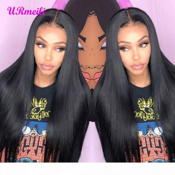 

360 lace front human hair wigs natural hairline brazilian straight unprocessed remy hair wigs for black women 360 full lace wig virgin hair, Black;brown