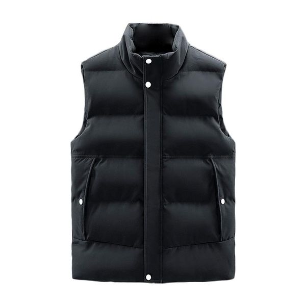 

men's vests down cotton vest for mens jacket winter coat warm waistcoat casual couple plus size clothes streetwear outwear, Black;white