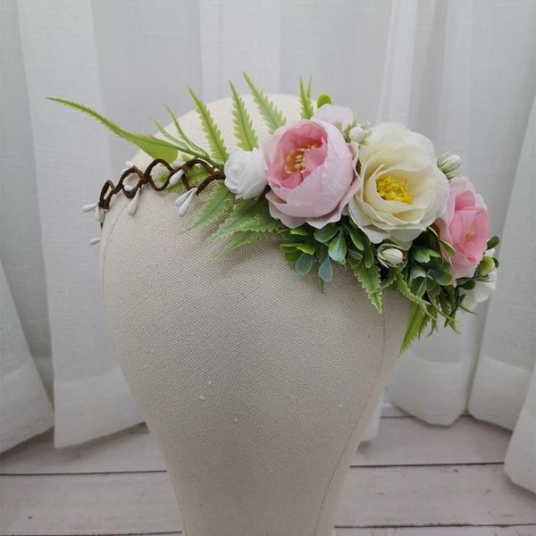 

women girl flower crown festival headband women wedding hair accessories girl floral garland bridal wedding floral jllqoj