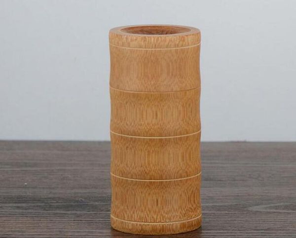 

100pcs/lot chinese style box bamboo storage boxes canister column jar can container case handmade organizer sl9138