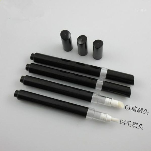 

2.5ml black plastic pen, portable cosmetic pen with multiple brush head used, lip gloss tube,dial up pen1