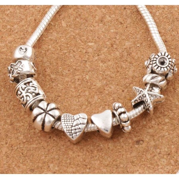 

nice design heart big hole spacer beads 140pcs/lot tibetan silver fit charm bracelet jewelry diy metals loose beads lm37 sxwgh, Black