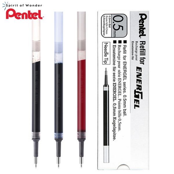 Pentel 6PCS ENERGEL LRN5 XLRN4 Игольчатая гель-точечная ручка Refill - 0,5 мм / 0,4 мм Черный / синий / красный для Pentel BLN-75 Y200709