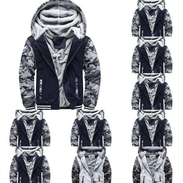 

европейский припуск камуфляж кардиган с капюшоном пальто sweatersweater свитера осенью и зимой мужские спортивных плюш мужских пальто eugqn, Black