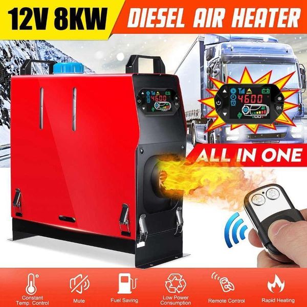 

8kw 12v car heating tool diesels air heater single hole lcd monitor parking warmer for car truck bus boat rv1