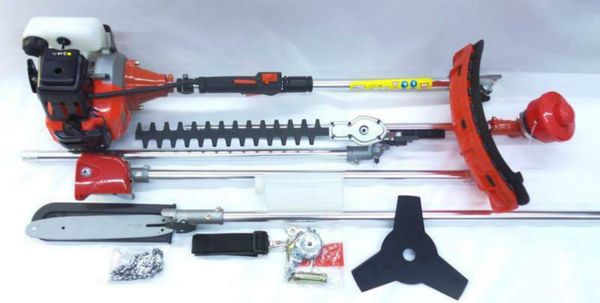 

multifunction 5in1 52cc extension grass trimmer hedge trimmer strimmer chainsaw new