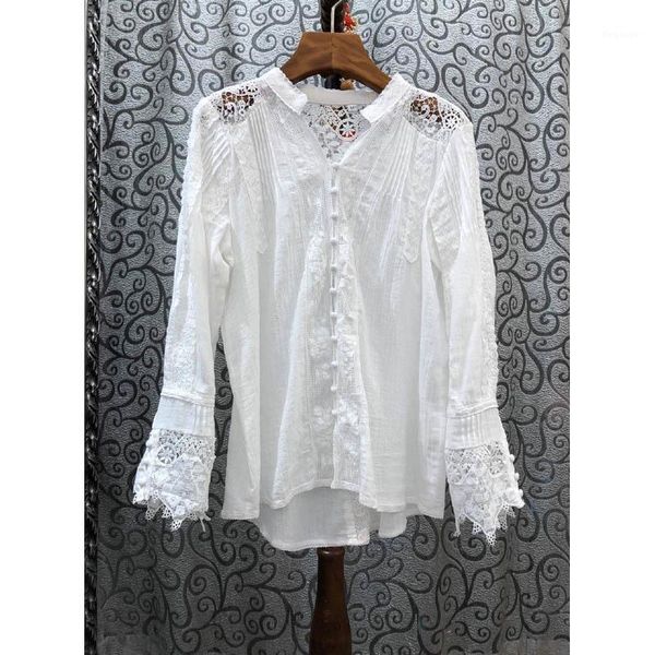 

wb7198 fashion women's blouses & shirts 2020 runway luxury european design party style women's clothing1, White