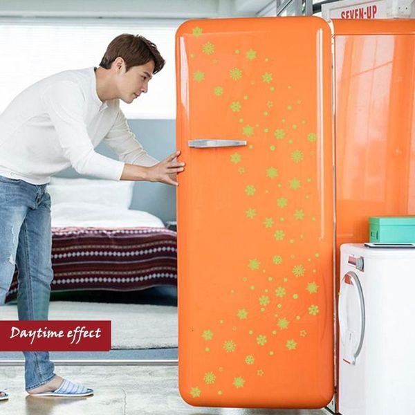 

glow in luminous home snowflake wall sticker the dark decal for rooms fluorescent stickers christmas background decor