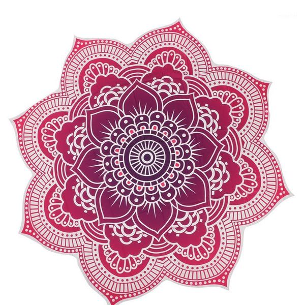 

round beach mat mandala tapestry beach hike picnic blanket yoga mat bohemian outdoor accessories carpet1