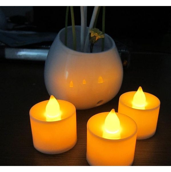 

24pcs yellow flicker flameless led electric battery powered tealight candles holiday /wedding decoration big jlltyj bdebag
