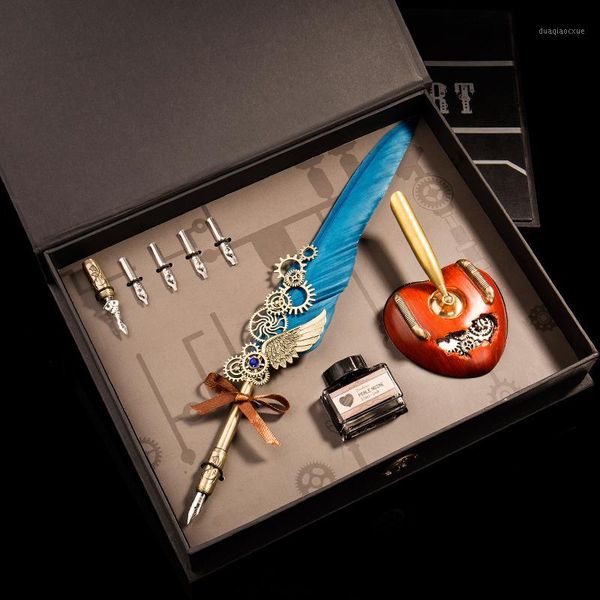 

fountain pens 2021 pen ink bottle glass retro custom stamp school supplies metal art supplies1