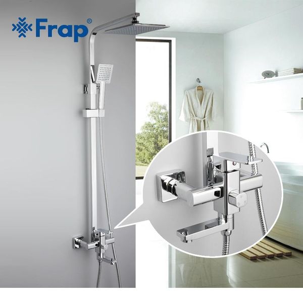 

frap 1 набор ванной дождь душевой кран набор одноручный смеситель смеситель с ручным распылителем настенный ванна душ se wmtyyt