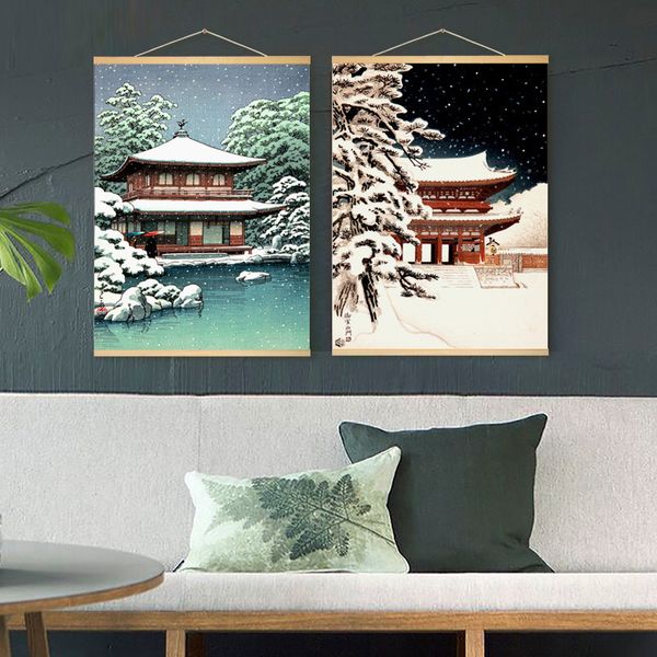 Japonês Ukiyoe Suspensão Pintura Pintura Canvas Pôsteres e Impressões Arte De Parede Imagens De Parede Para Sala de Living Decoração Nordic Início Y200102