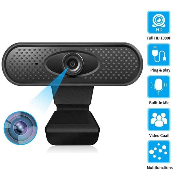 

1080p webcam 2mp computer camera built-in stereo microphone usb webcam widesn video1