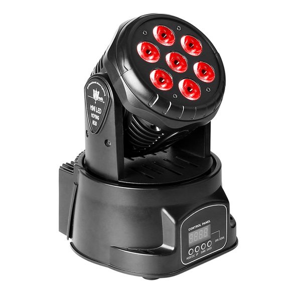 

80w 7-rgbw led auto / voice control dmx512 mini moving head stage lamp (ac 110-240v) black 2