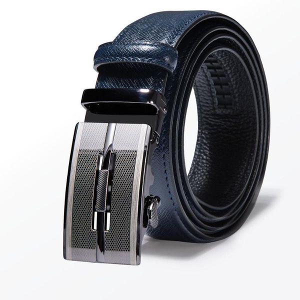 

new 130cm men blue belt fashion automatic buckle leather luxury cowhide belt male alloy buckle belts for men barry.wang gr-0026, Black;brown